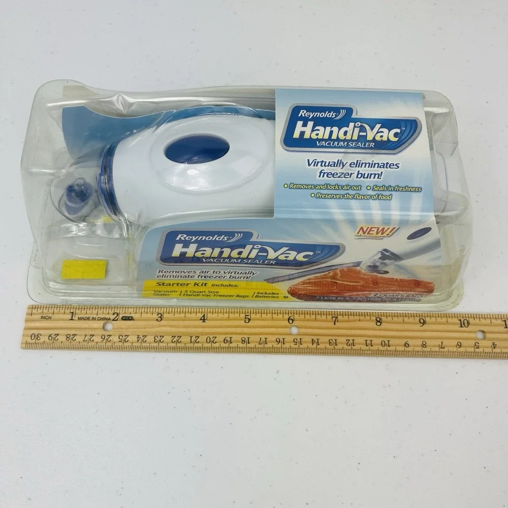 Reynolds Handi Vac Starter Kit Vacuum Food Sealer Freezer Burn Bags Saver New